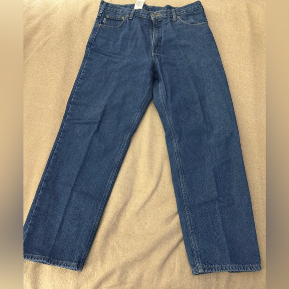 Carhartt Rugged Flex Relaxed Fit Light Wash Denim Blue Jeans Size 38X32 Mens - Picture 2 of 9
